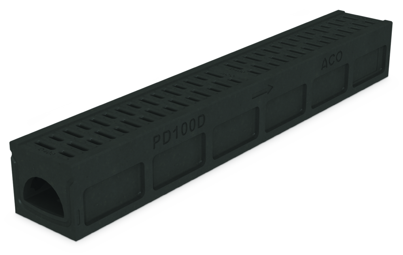 MonoDrain Shallow Channels Black